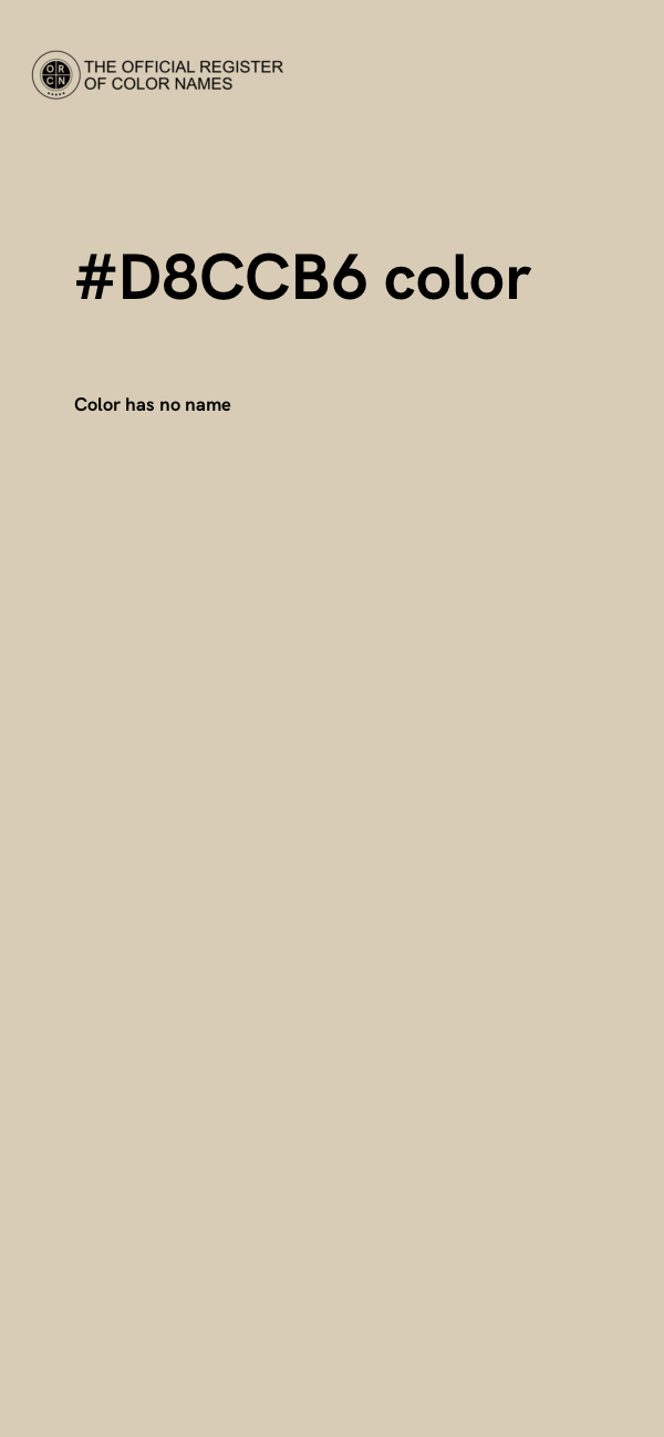 #D8CCB6 color image