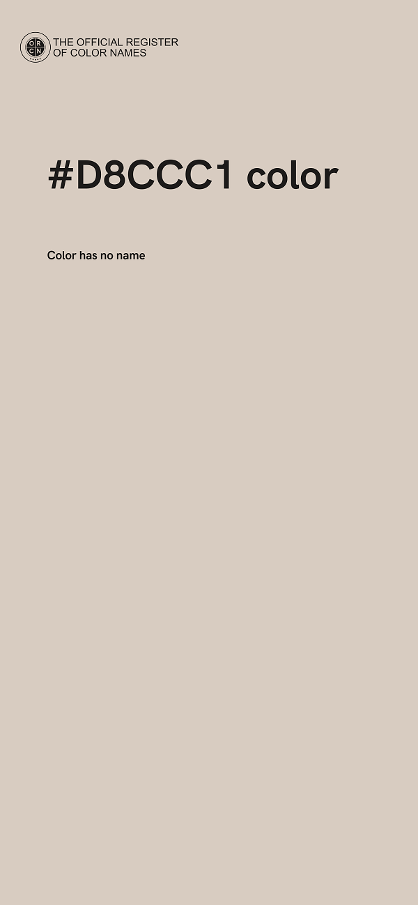 #D8CCC1 color image