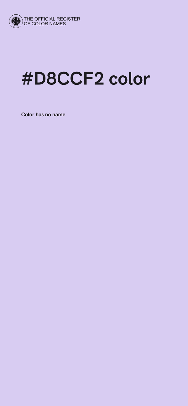 #D8CCF2 color image