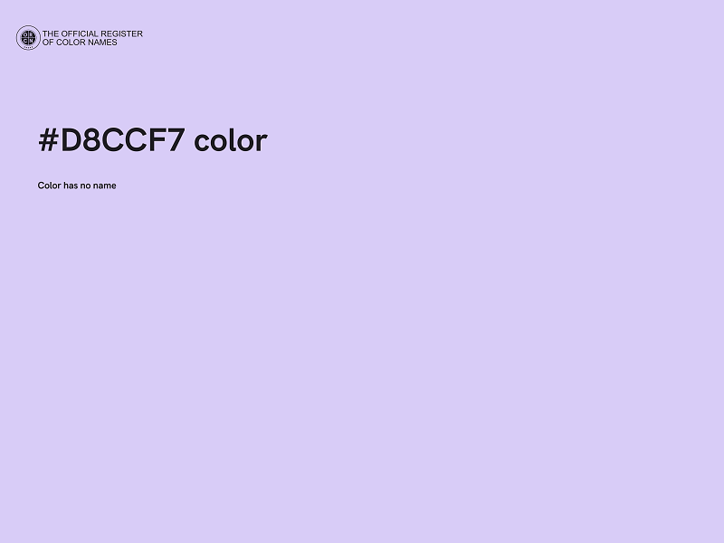 #D8CCF7 color image