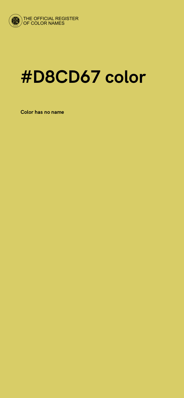 #D8CD67 color image