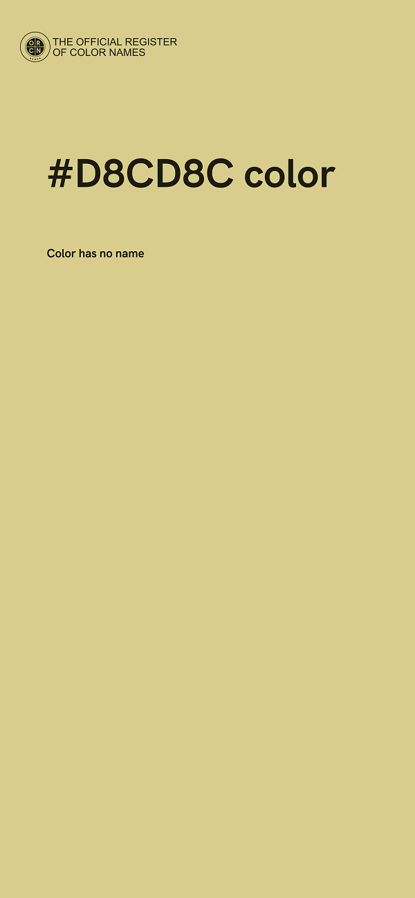 #D8CD8C color image