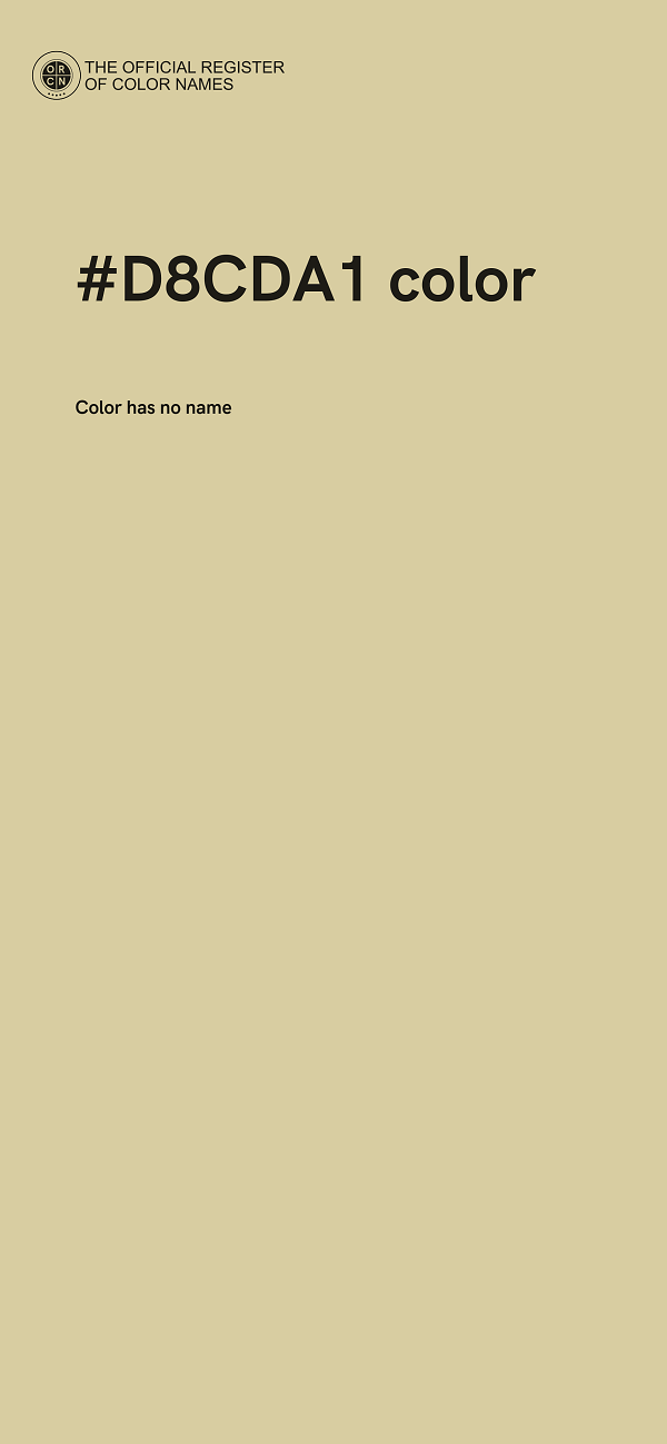 #D8CDA1 color image