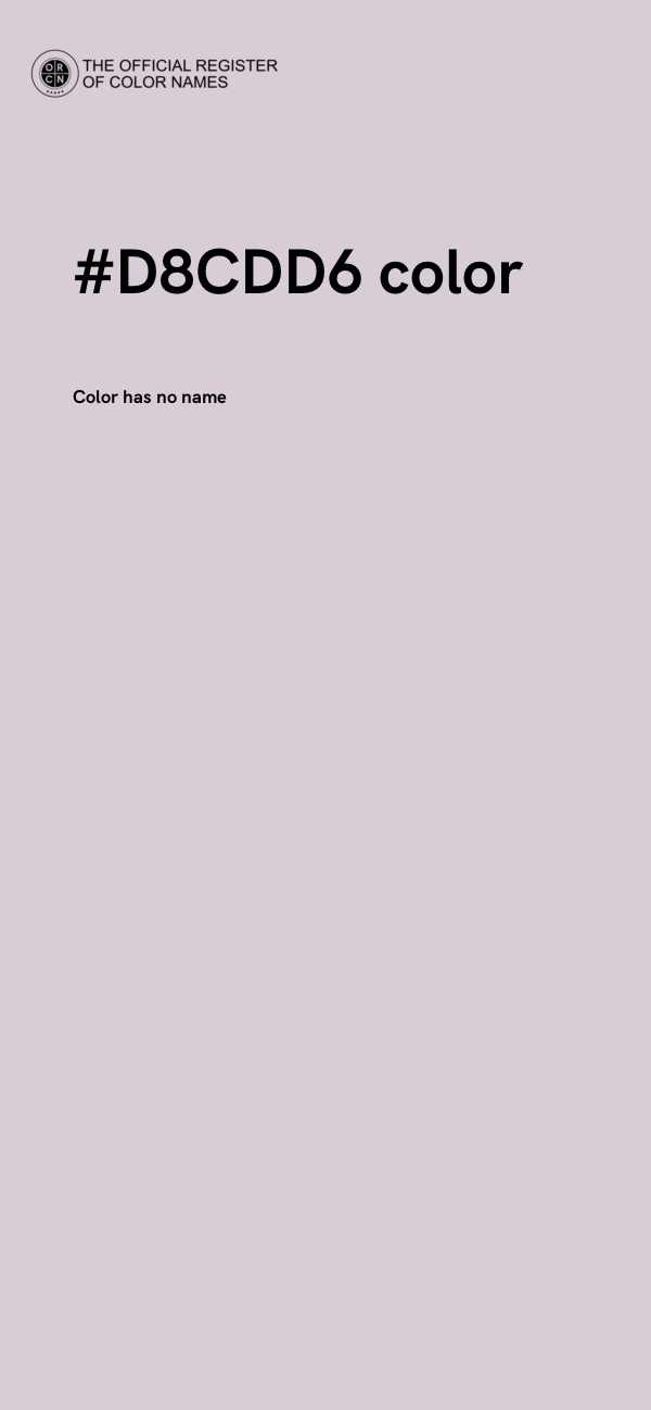 #D8CDD6 color image