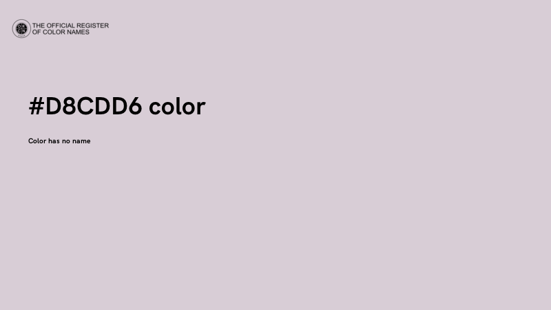 #D8CDD6 color image