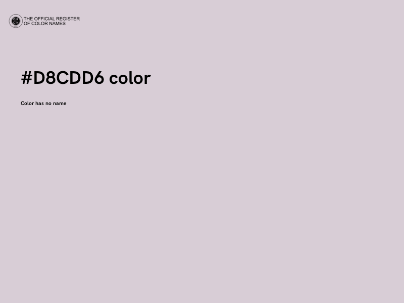 #D8CDD6 color image