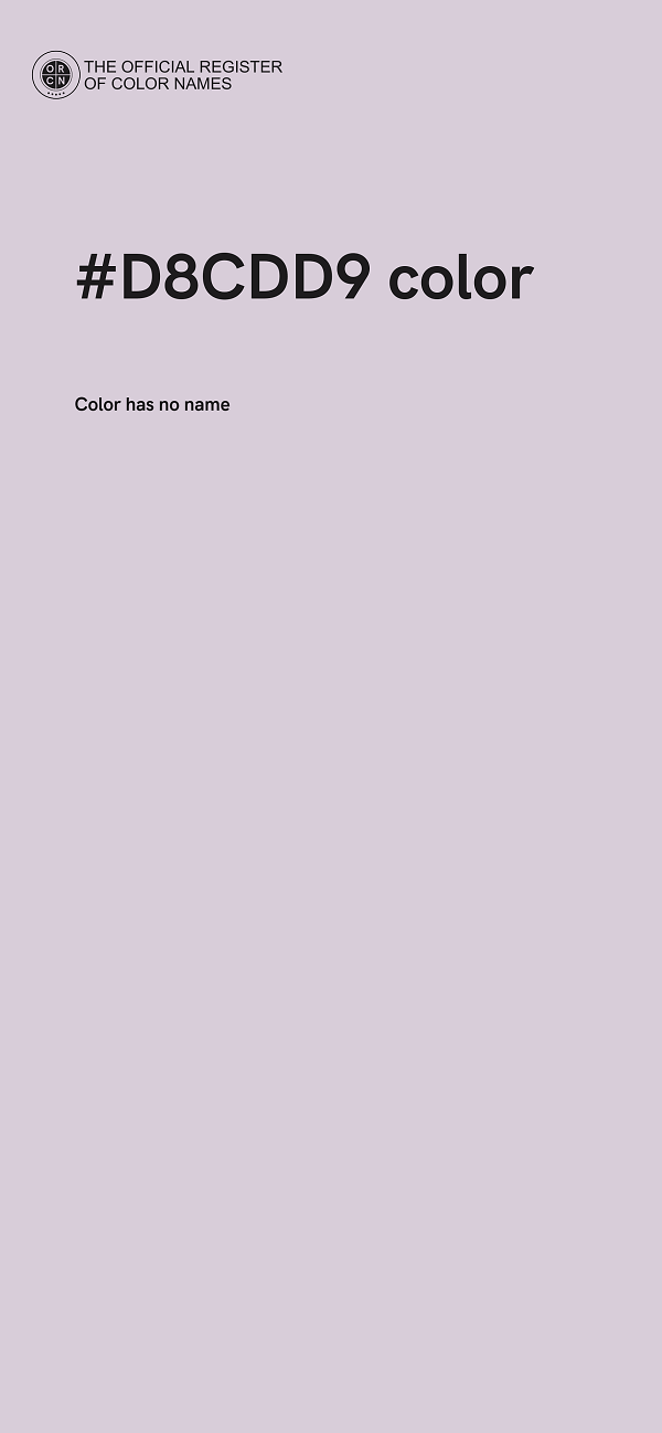 #D8CDD9 color image