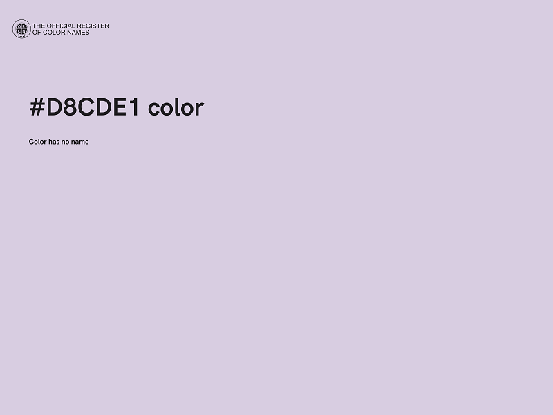 #D8CDE1 color image