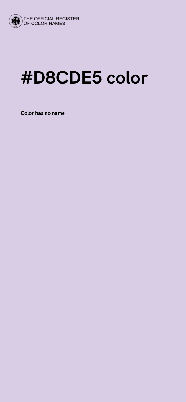 #D8CDE5 color image