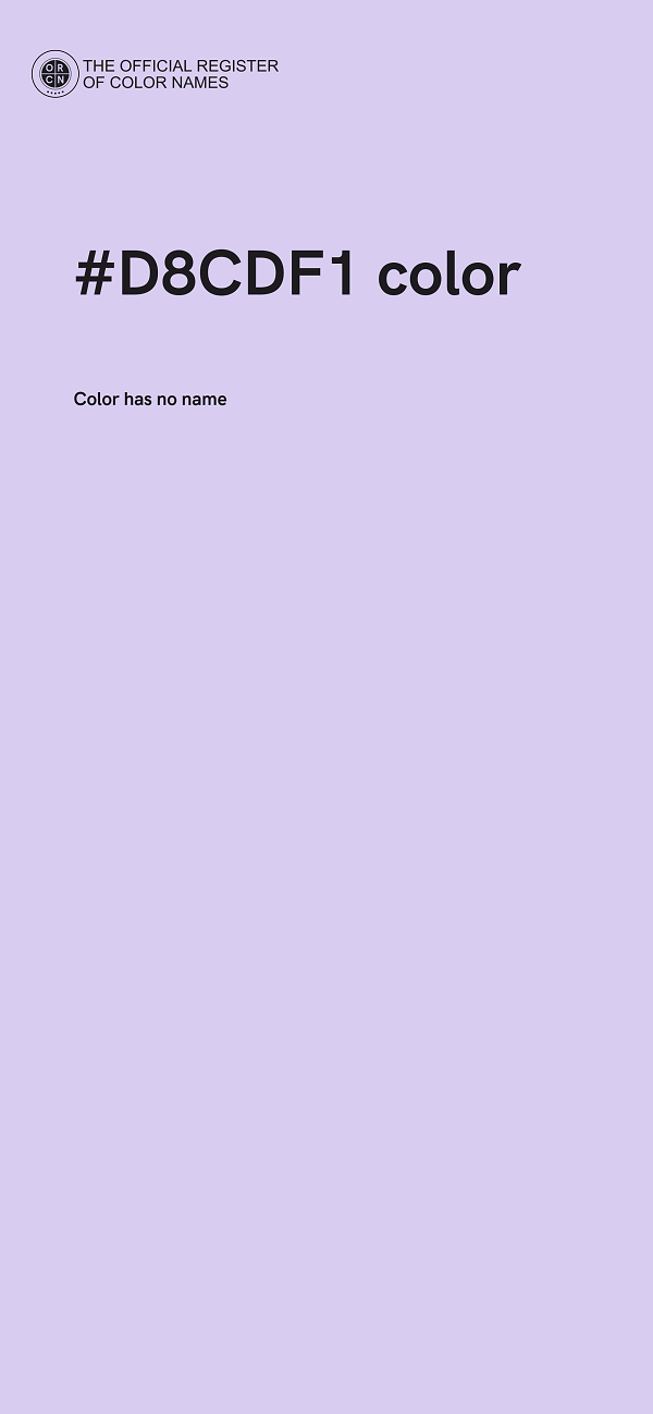 #D8CDF1 color image
