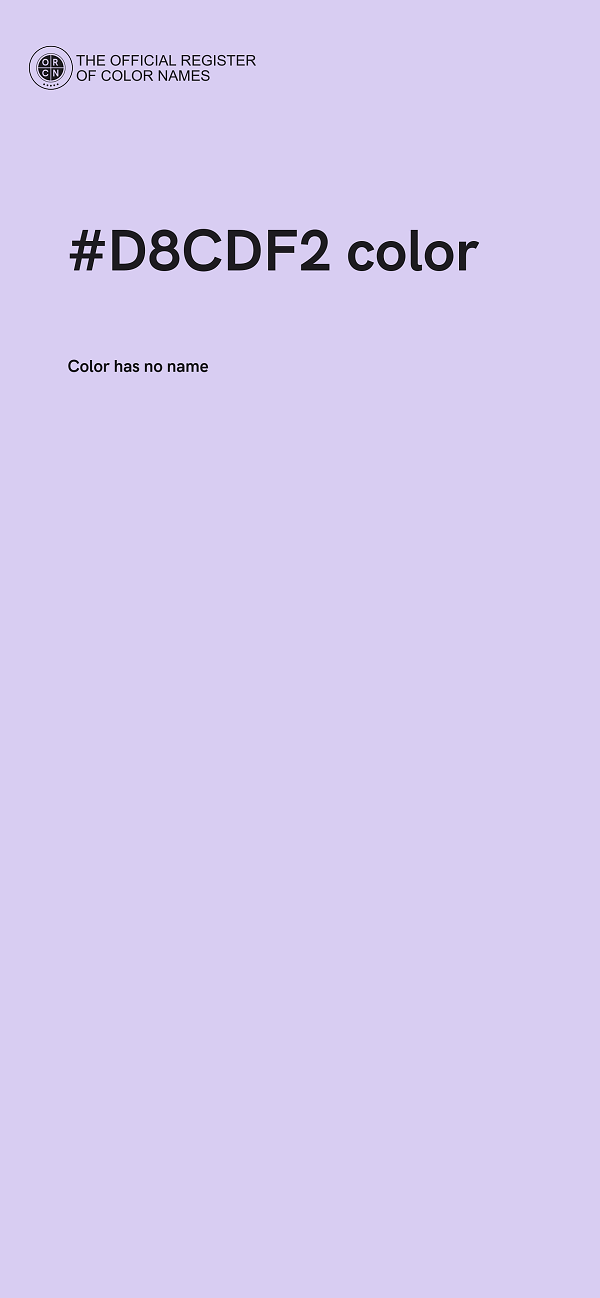 #D8CDF2 color image