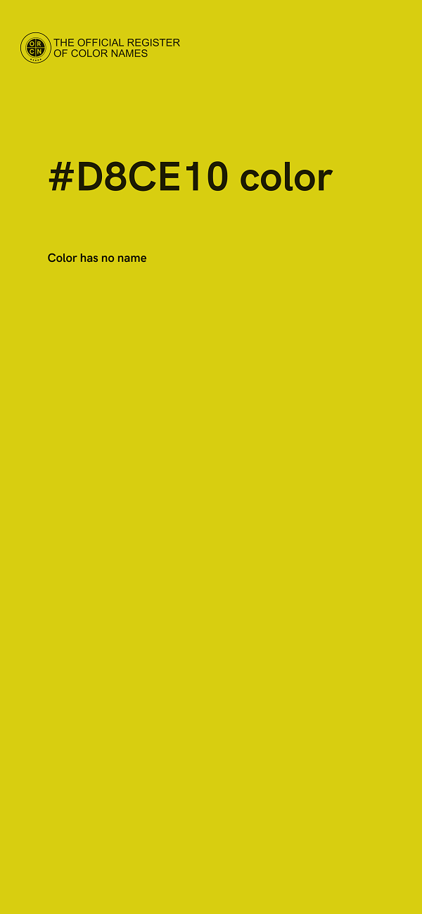 #D8CE10 color image