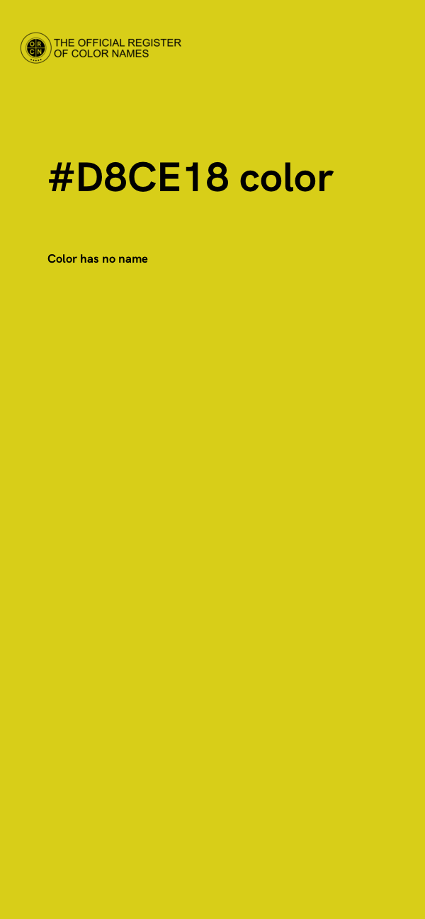 #D8CE18 color image