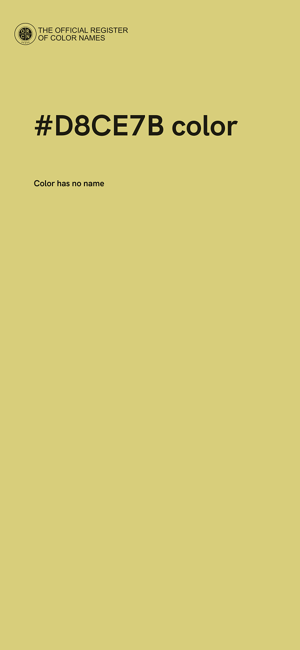 #D8CE7B color image