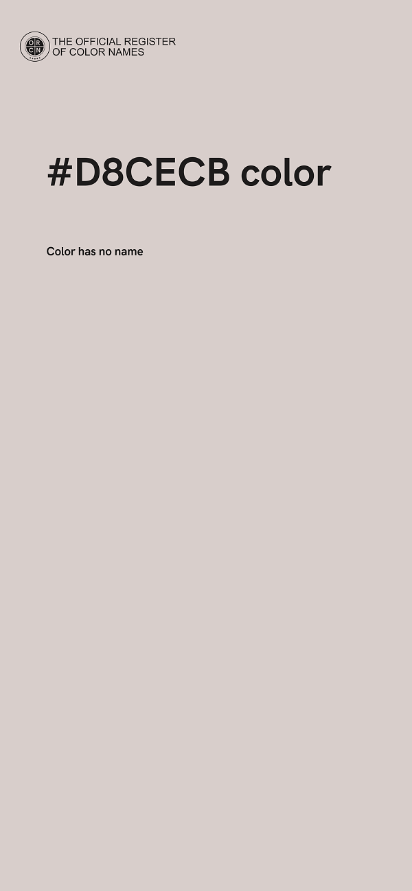 #D8CECB color image