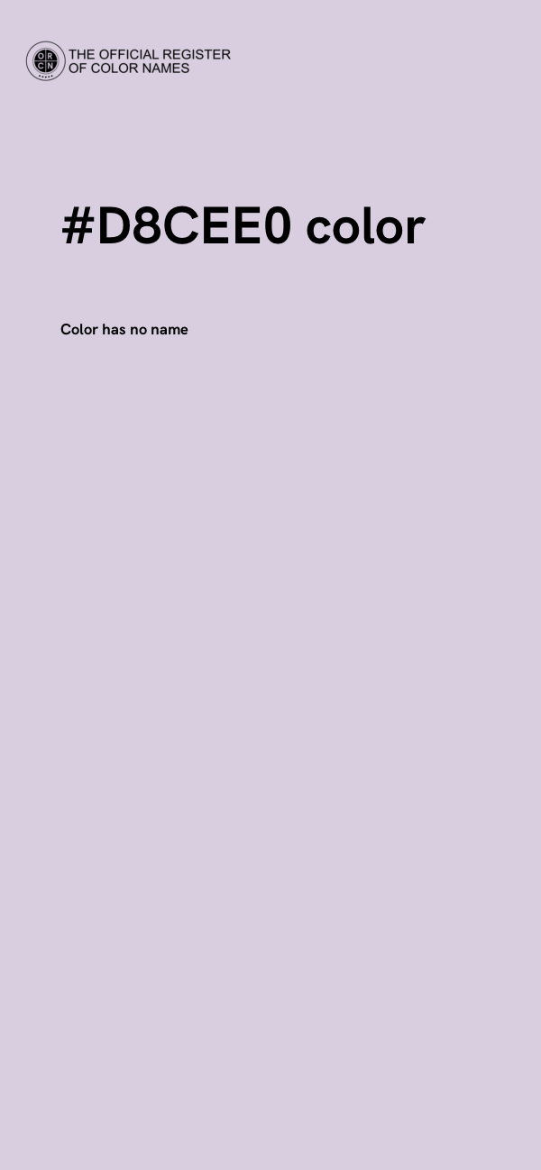 #D8CEE0 color image