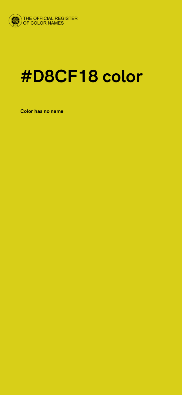 #D8CF18 color image
