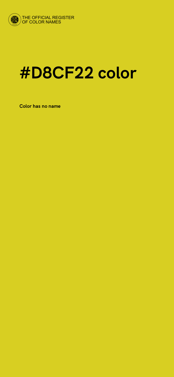 #D8CF22 color image