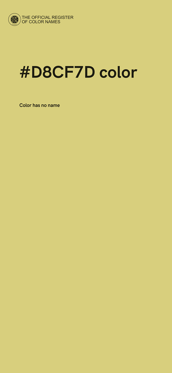 #D8CF7D color image