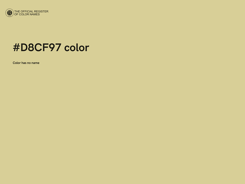 #D8CF97 color image