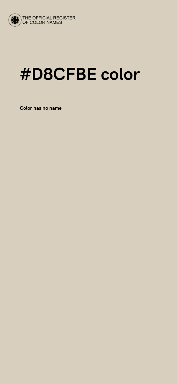 #D8CFBE color image