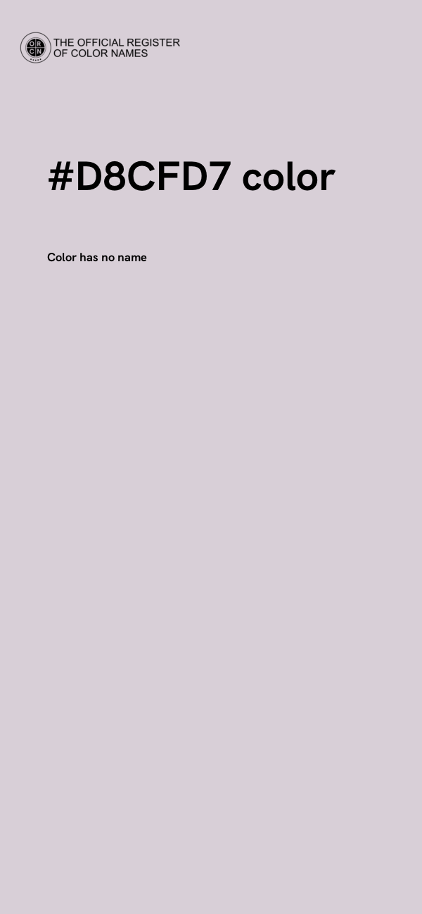 #D8CFD7 color image