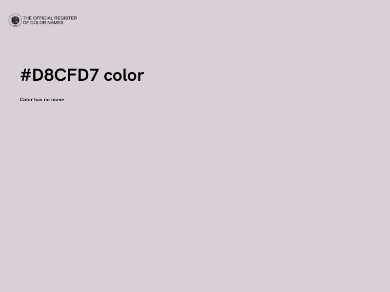 #D8CFD7 color image