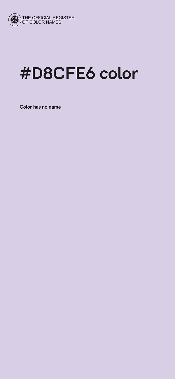 #D8CFE6 color image