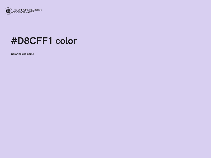 #D8CFF1 color image