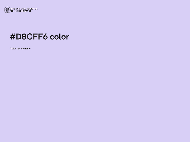 #D8CFF6 color image