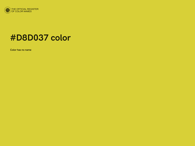 #D8D037 color image