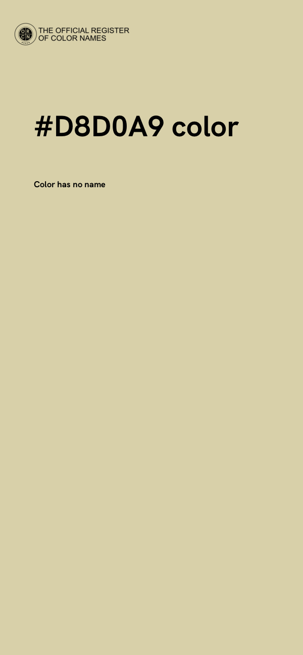 #D8D0A9 color image