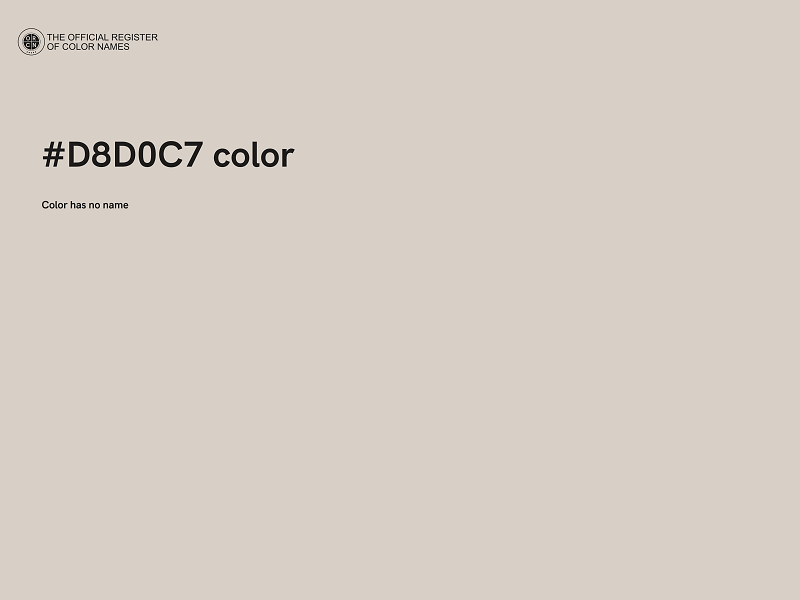 #D8D0C7 color image