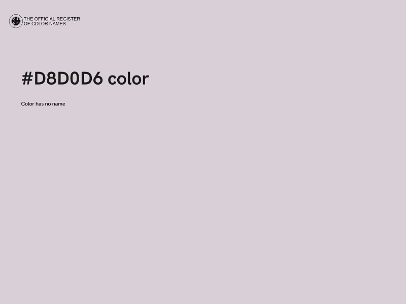 #D8D0D6 color image