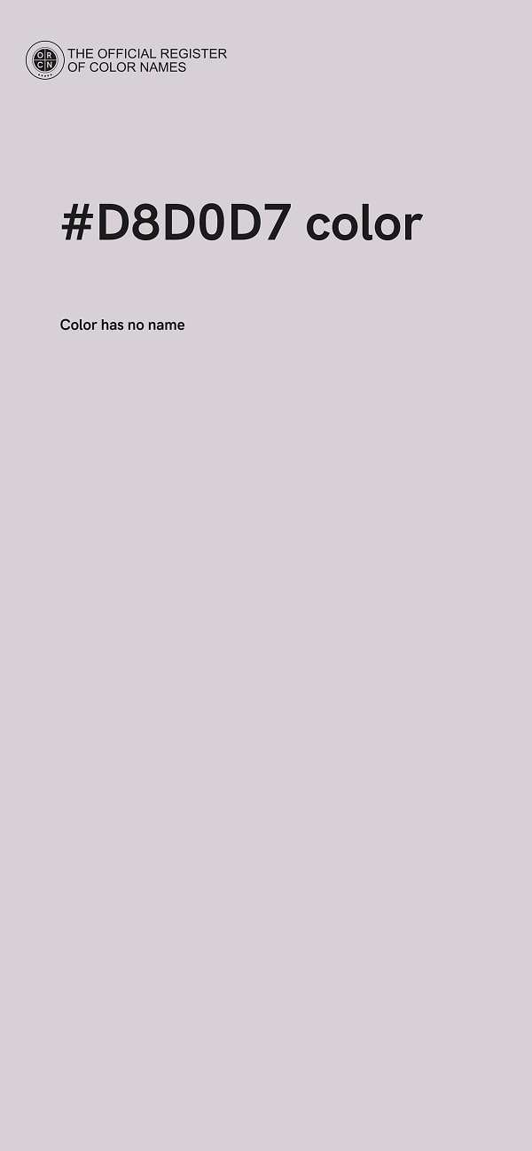 #D8D0D7 color image