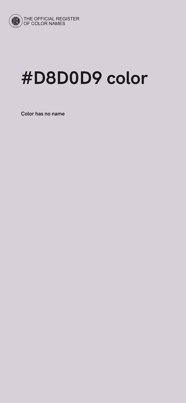 #D8D0D9 color image