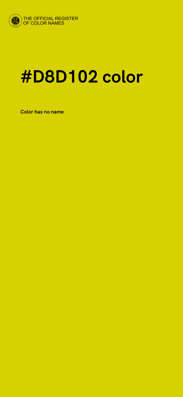 #D8D102 color image
