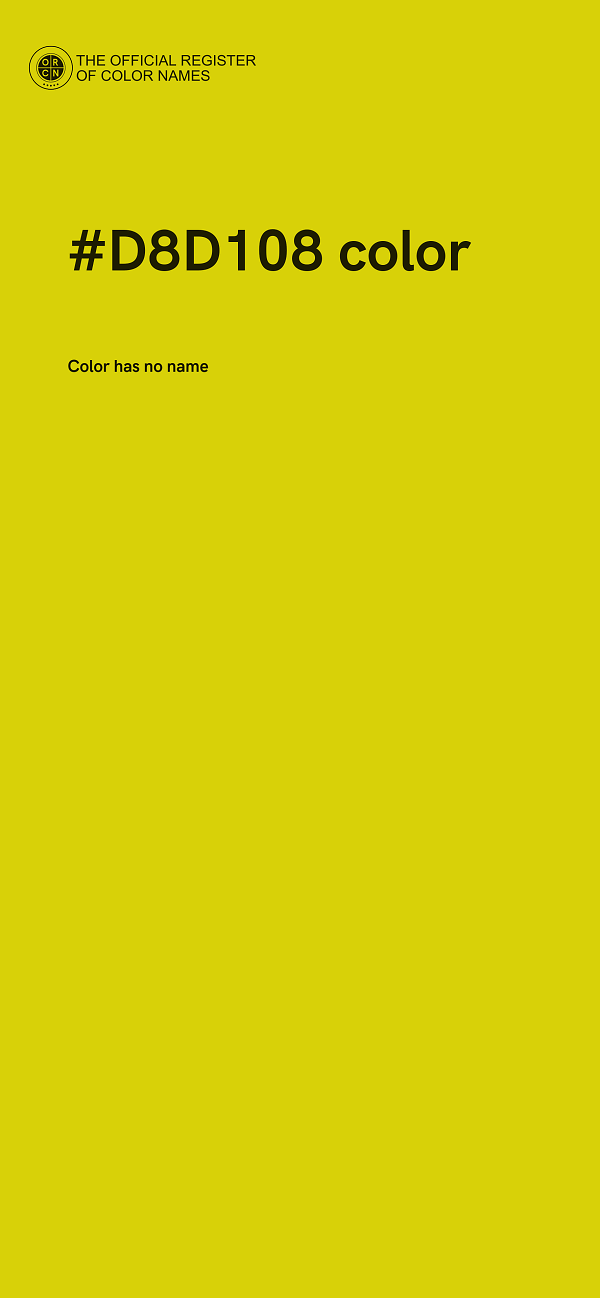 #D8D108 color image