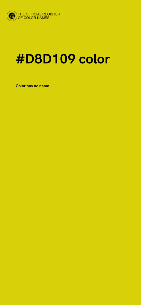 #D8D109 color image