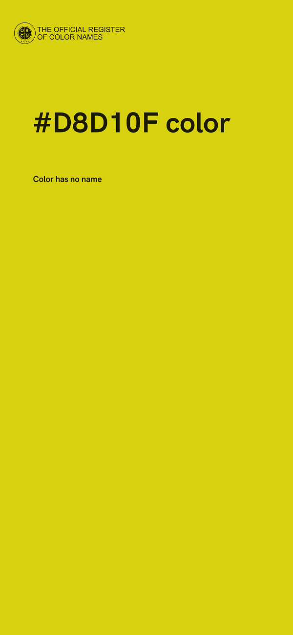 #D8D10F color image