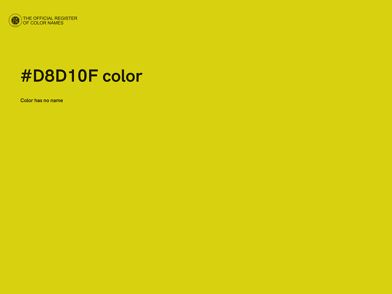 #D8D10F color image