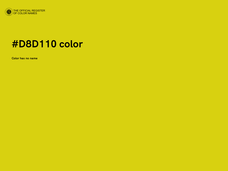 #D8D110 color image