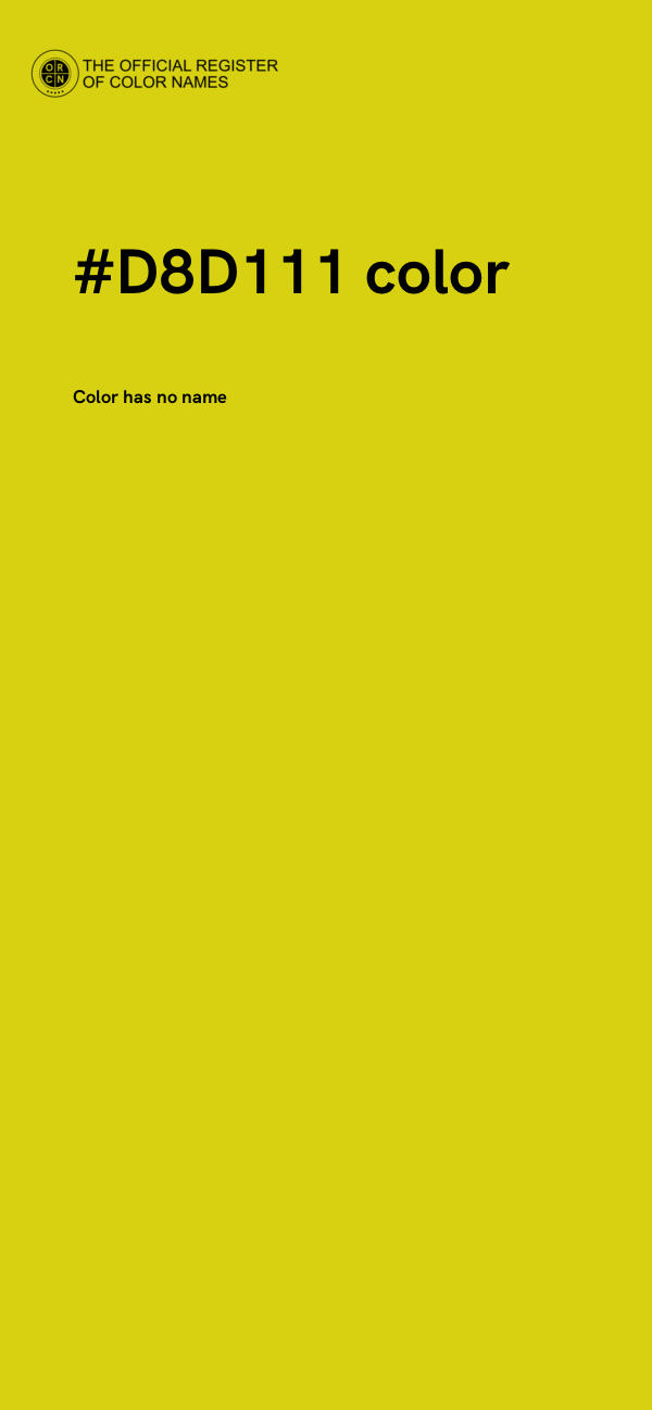 #D8D111 color image