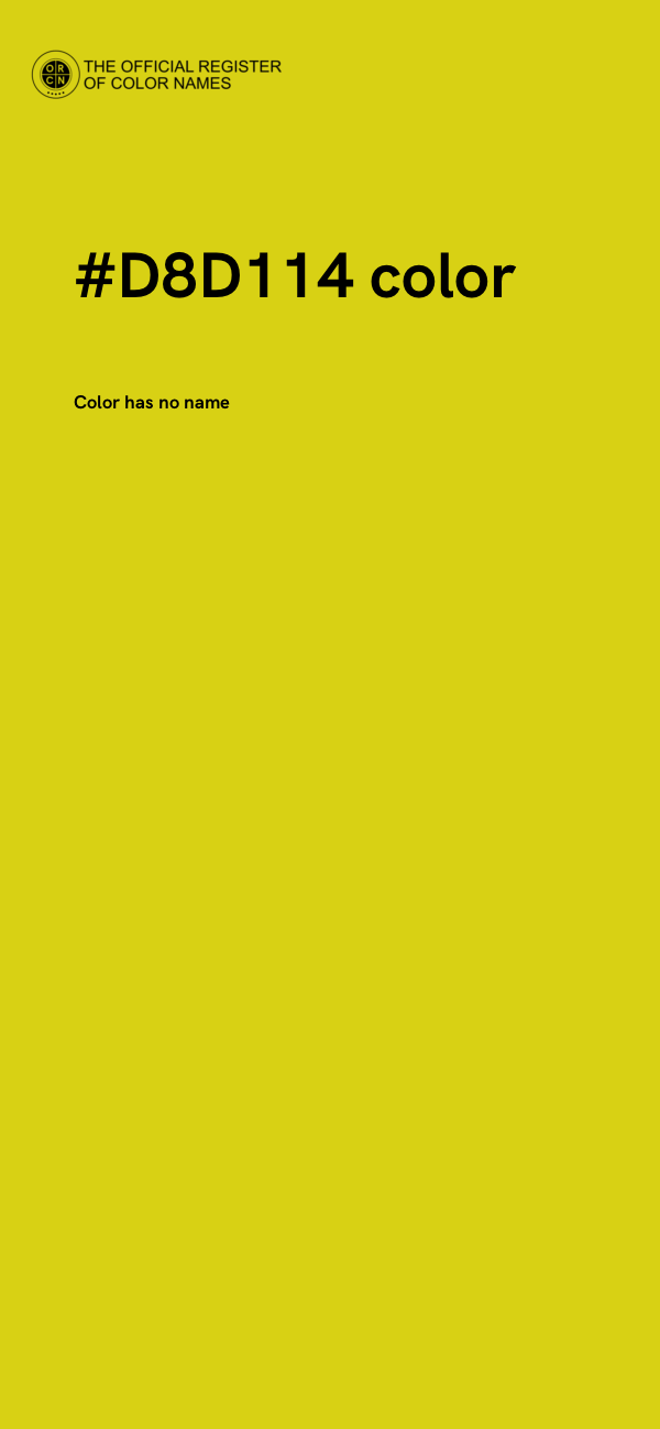 #D8D114 color image