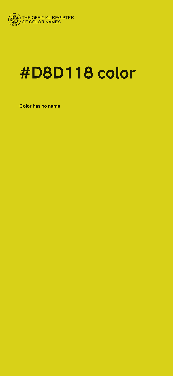 #D8D118 color image