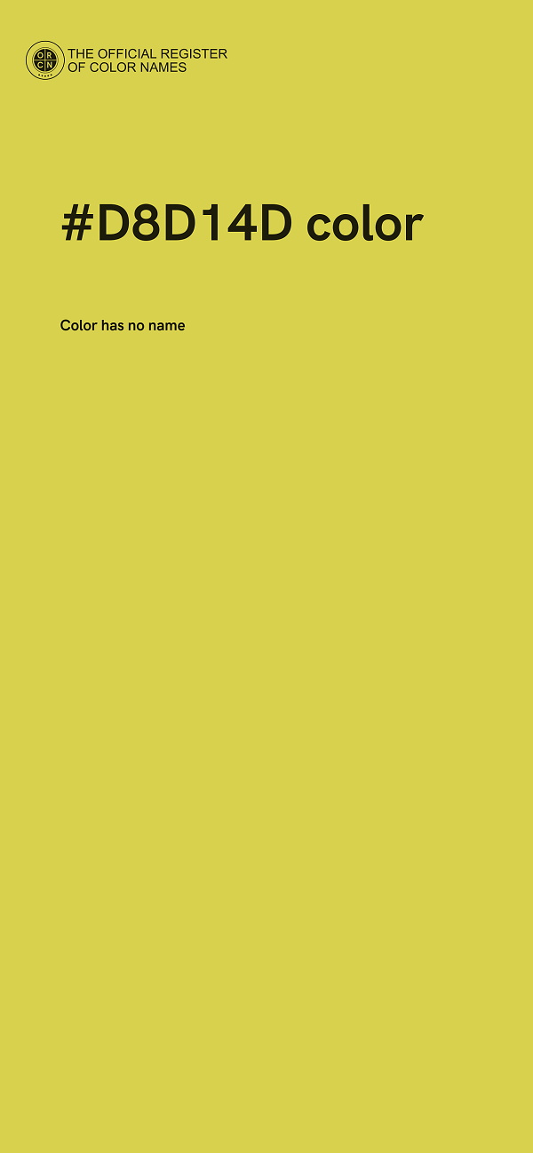 #D8D14D color image