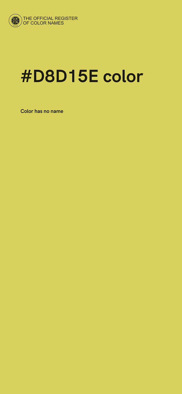 #D8D15E color image