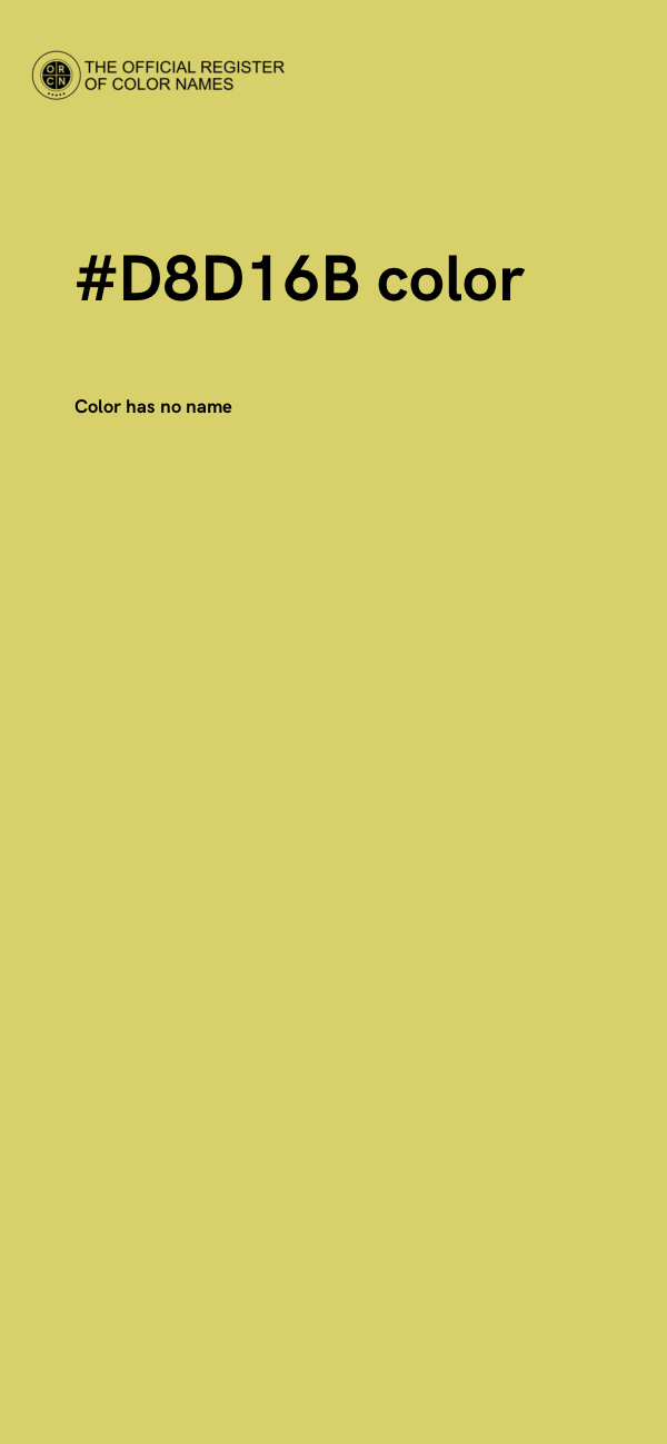 #D8D16B color image