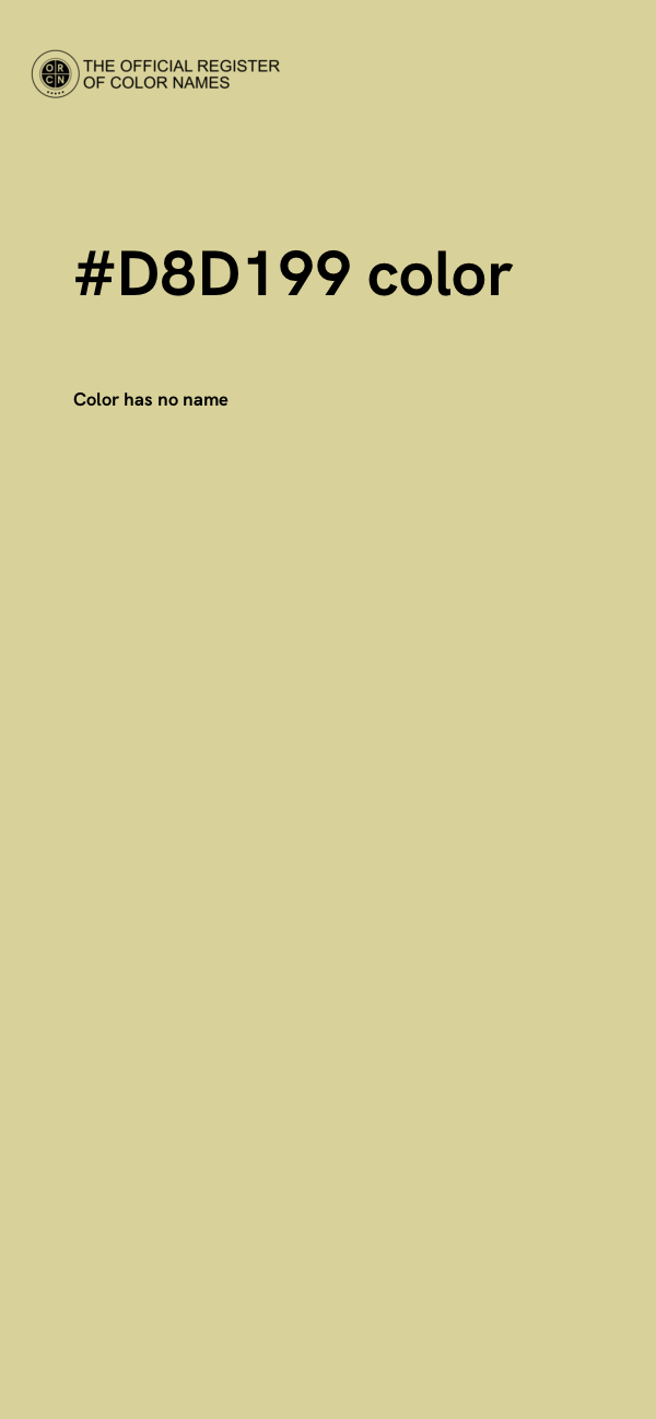 #D8D199 color image