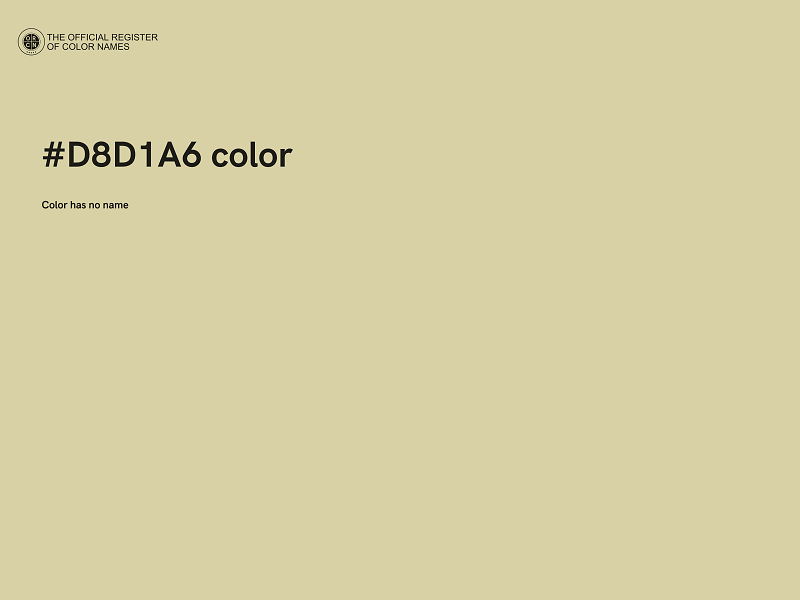 #D8D1A6 color image